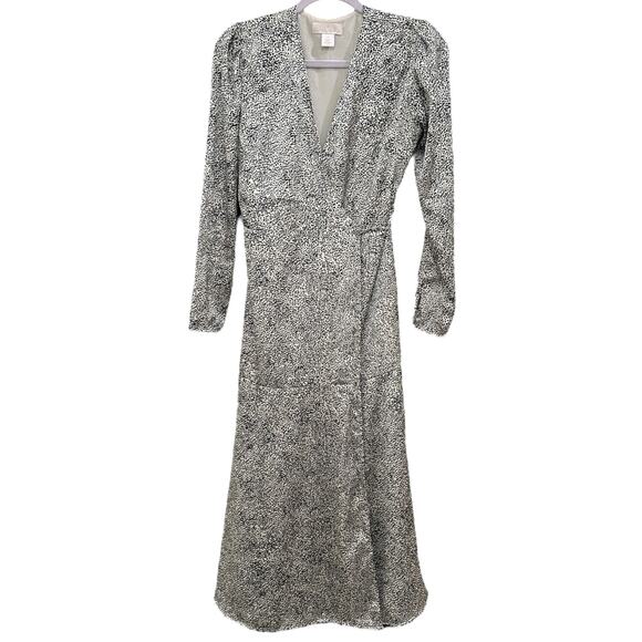Rachel Parcell Cheetah Print Satin Wrap Dress - Picture 8 of 8